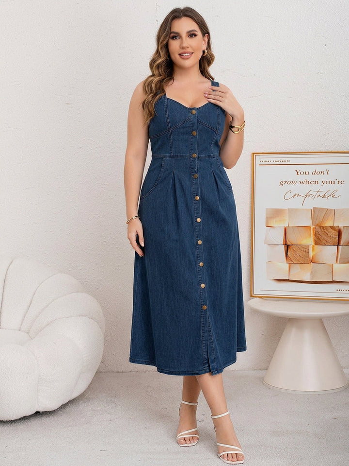 Cataleya Napitus Denim-mekko