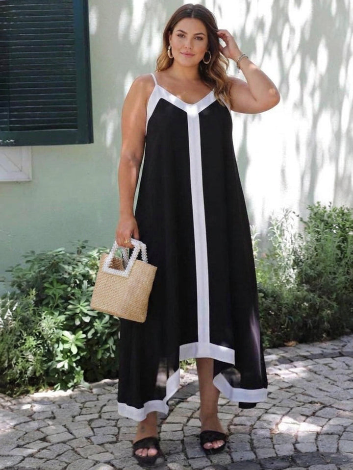 Naomi | Saari-tyylinen Lavechic värilohko midi-mekko