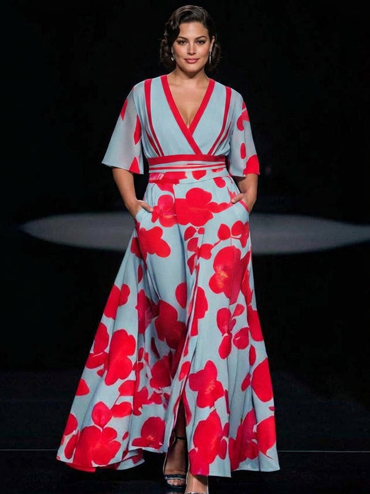 Wynne | Rannikkoglamour Elegantti Keskipitkä Maxi Mekko Setti