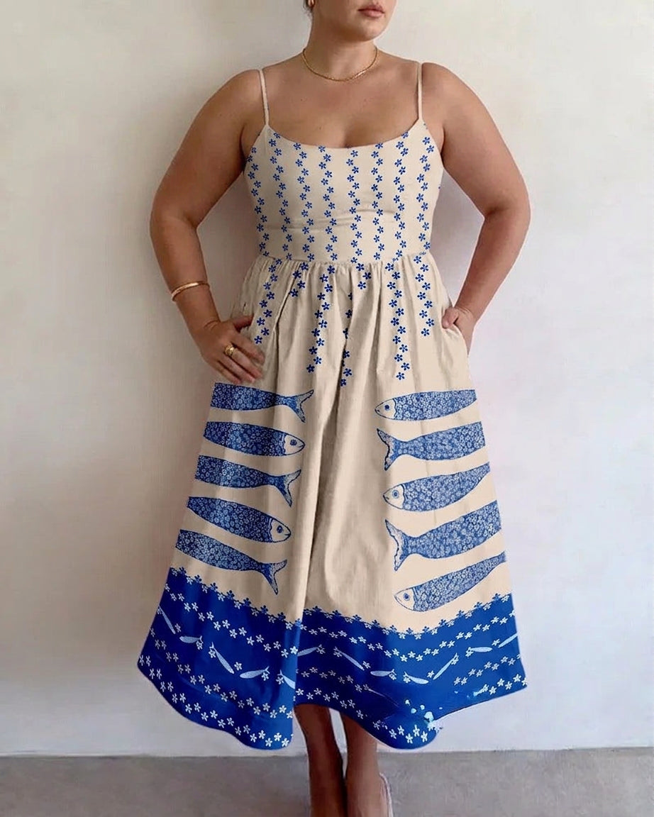 Lark | Sininen Satama Midi Mekko