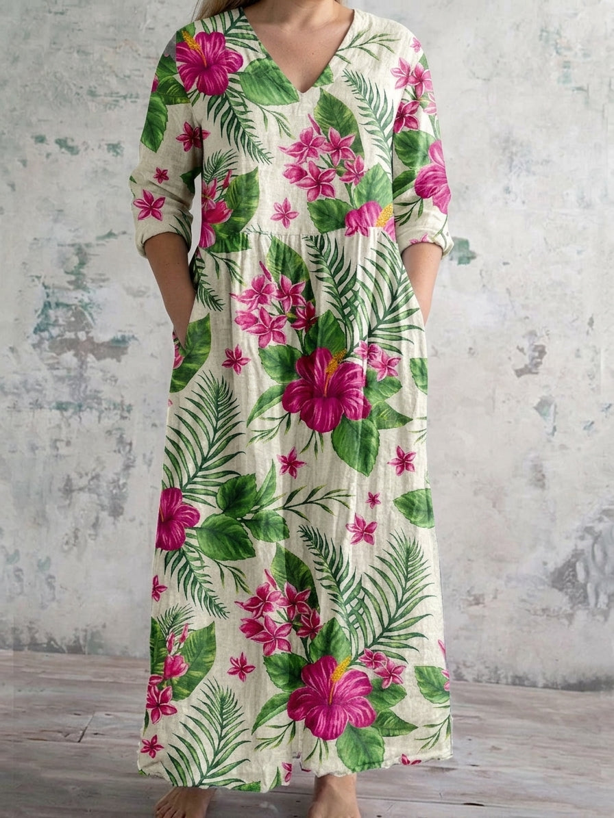 Eira | Trooppinen Kukka Maxi Mekko