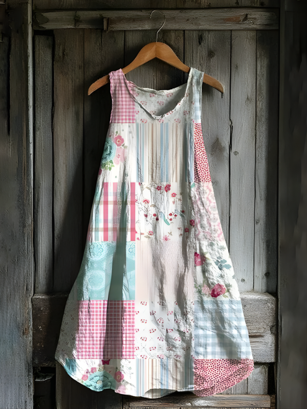 Nadia - Mökki Patches Taide Tank Mekko