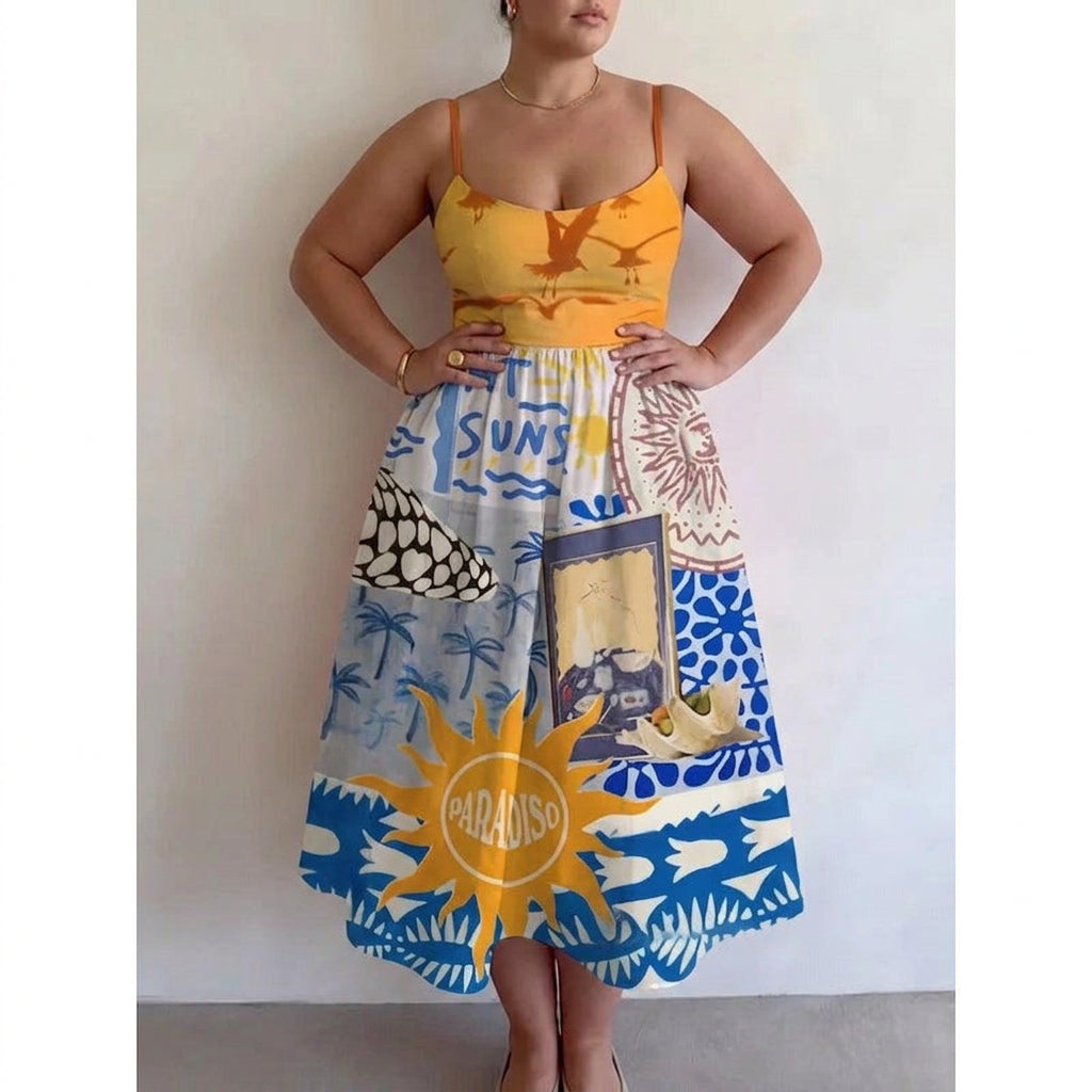 Ffion | Paratiisin Aurinko Midi Mekko