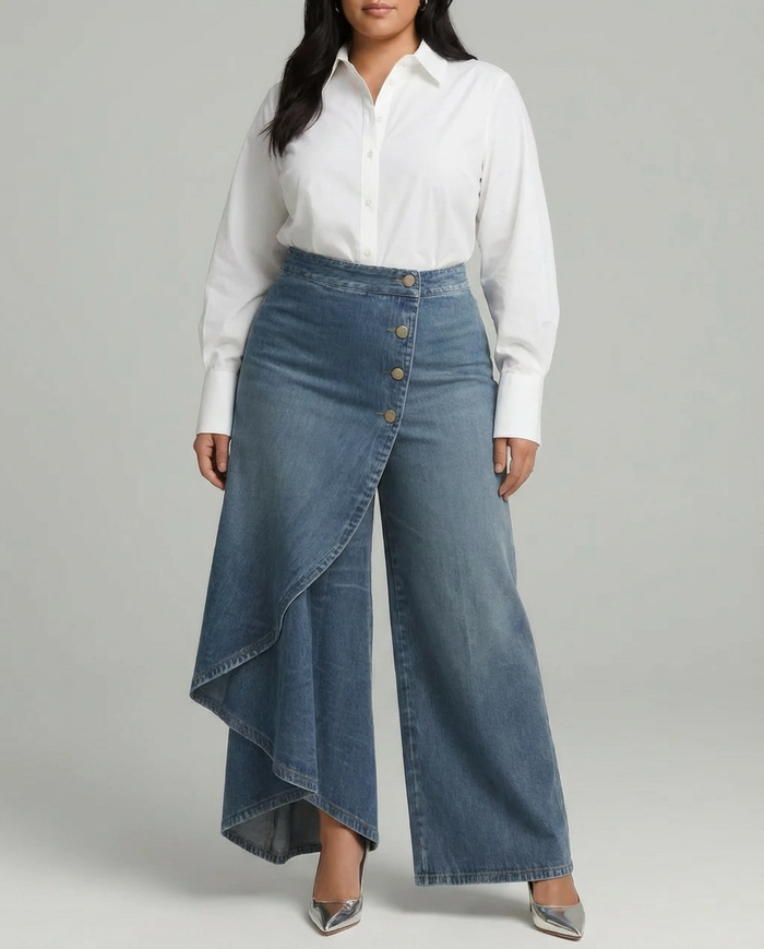 Priya | Denim Wrap Pants