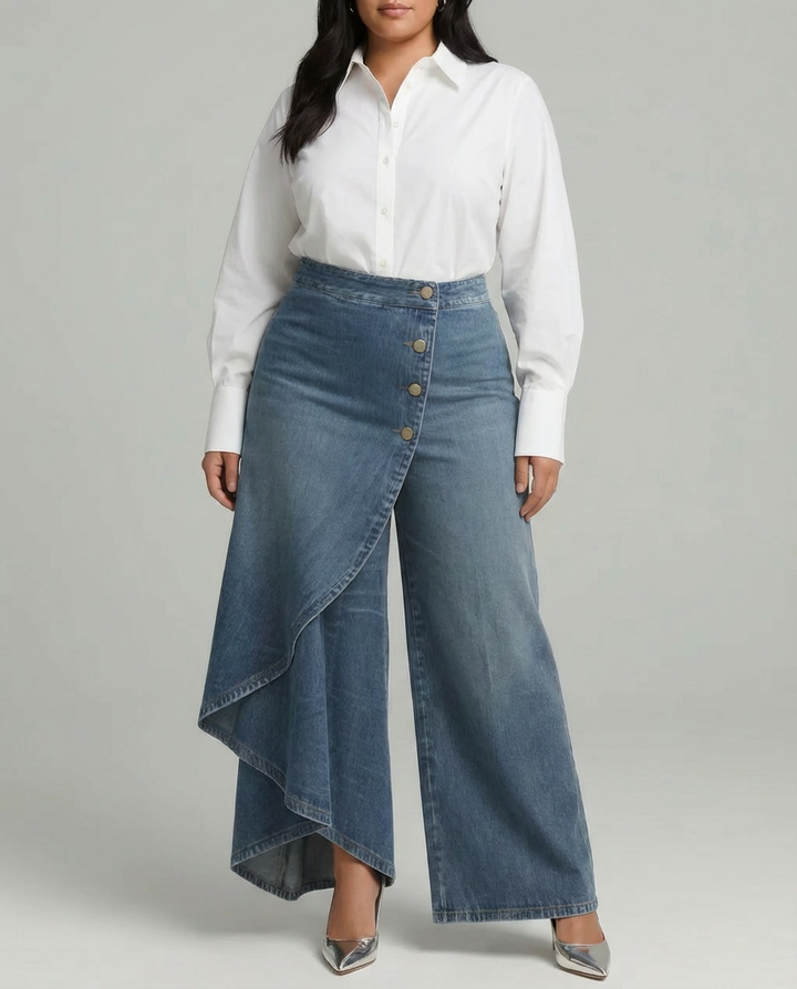 Priya | Denim Wrap Pants