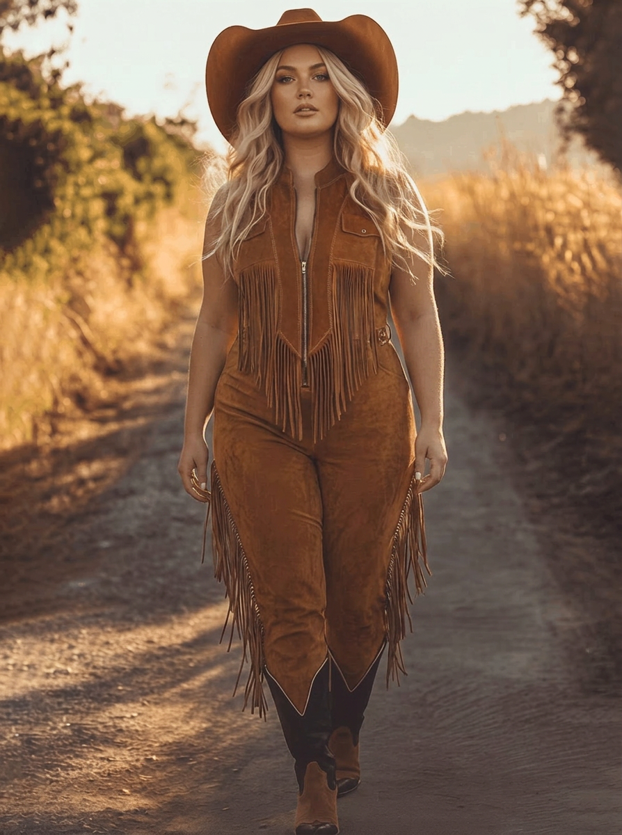 Solveig - Ruskea Nappisaumajumpsuit