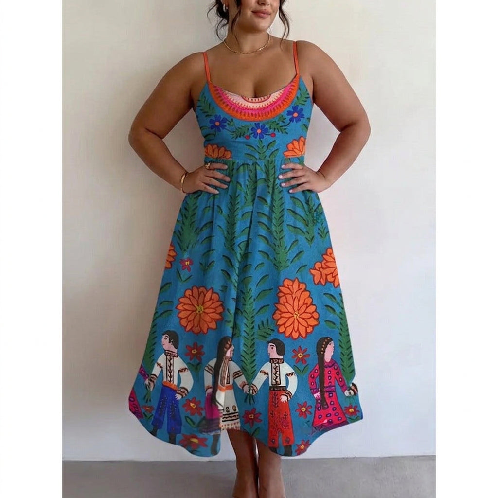 Lara | Folk Garden Midi Mekko
