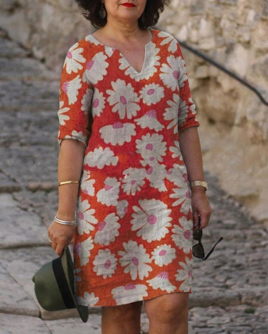 Cassia V-kaula-aukko Mekko: Raikas Kevät Eleganssi