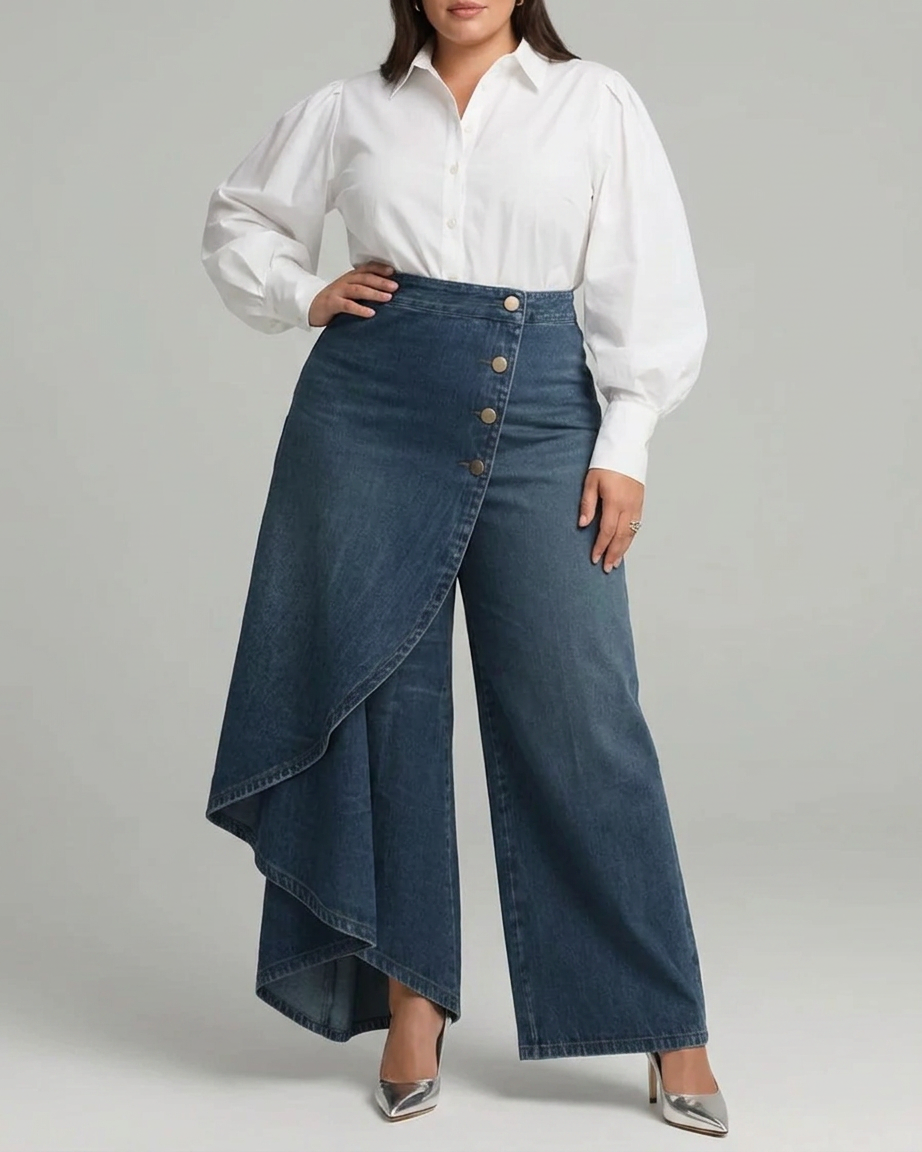 Priya | Denim Wrap Pants