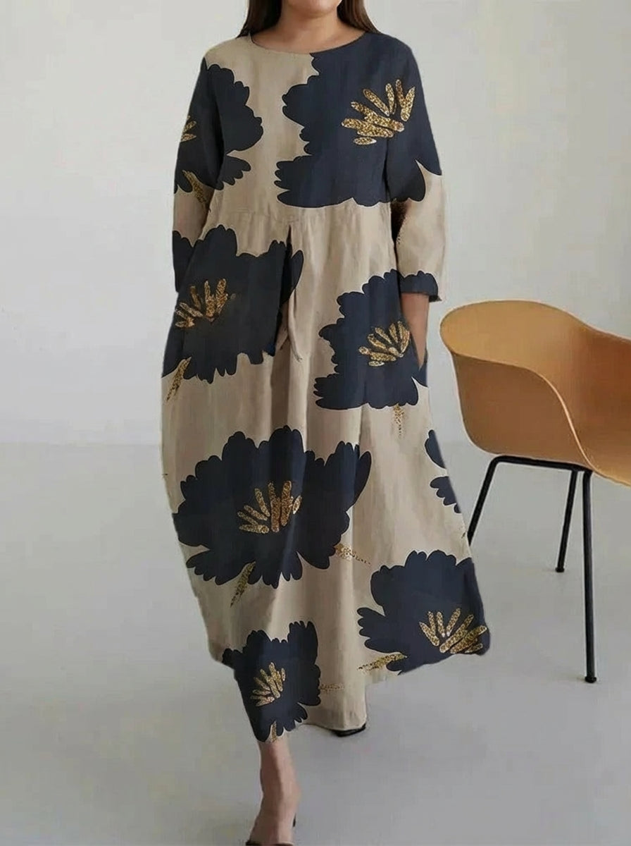 Kaia | Rentouttava Söpö Kukkaprintti Mekko