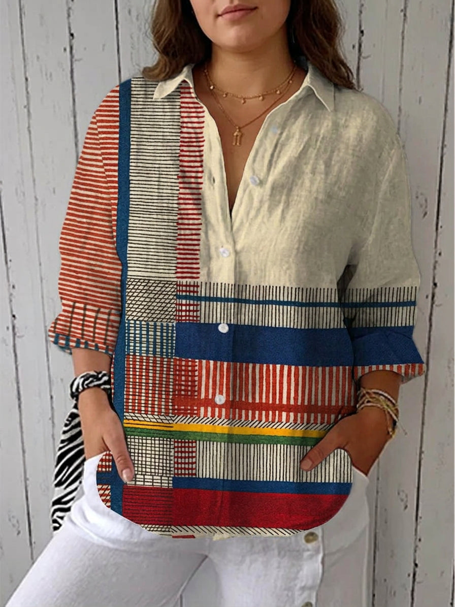 Marlowe – Raidallinen Patchwork-paita