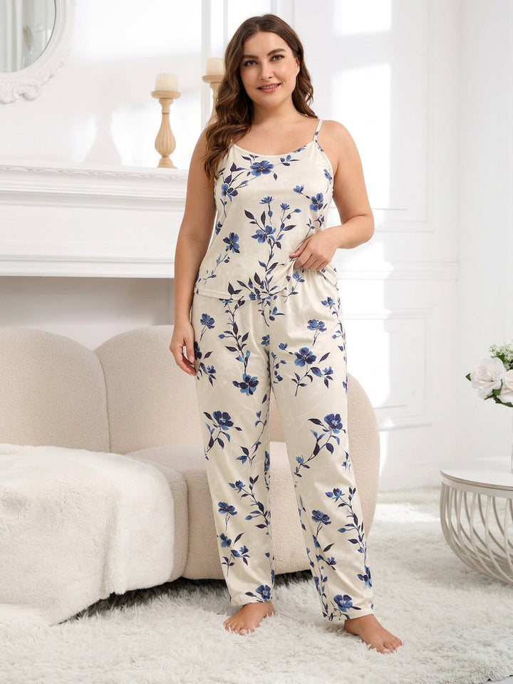Nadya | Vintage Kukallinen Pyjama Setti