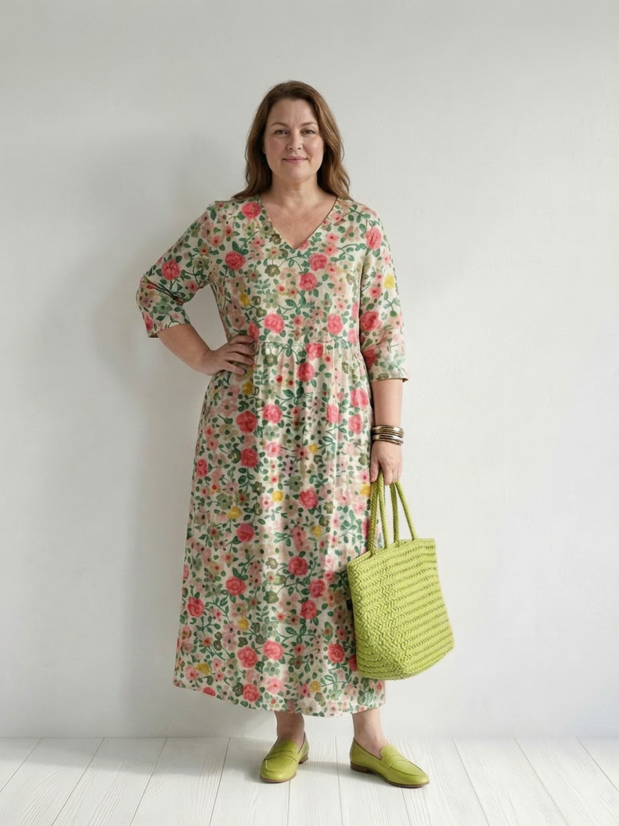 Solveig | Kukallinen Midi Mekko