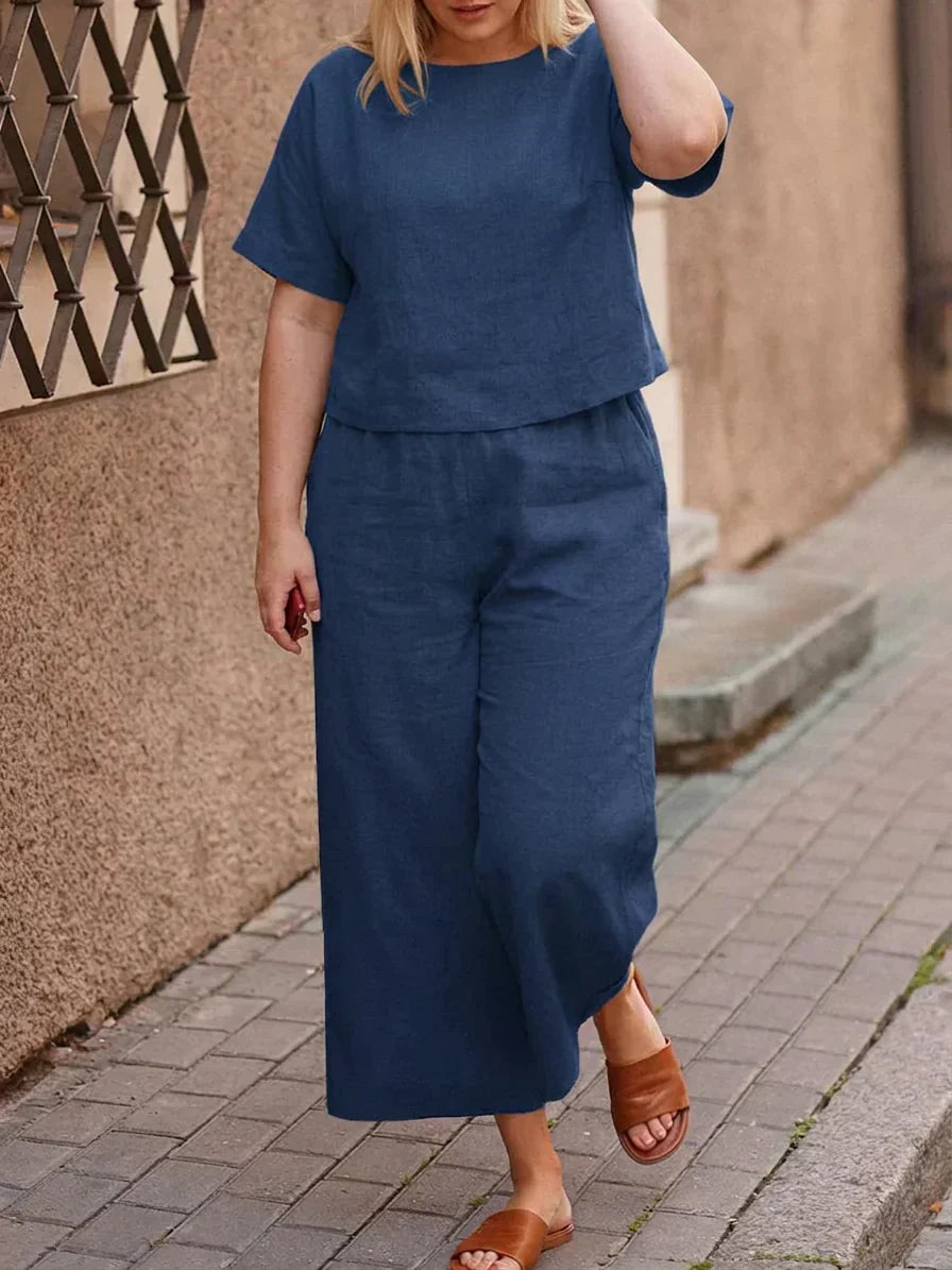 FFION - WOMEN PLAIN CROP TOP &amp; PantS CO-ORDER SET