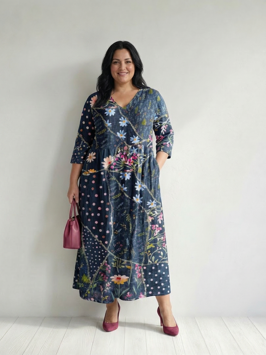 Thea | Helppo Gather Kukallinen Midi Mekko