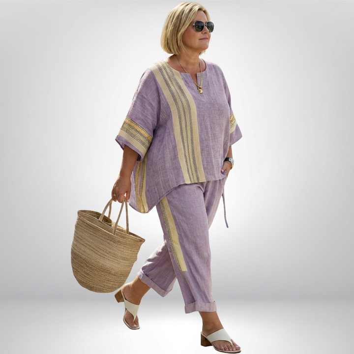 Hattie | Boho Raidallinen Setti