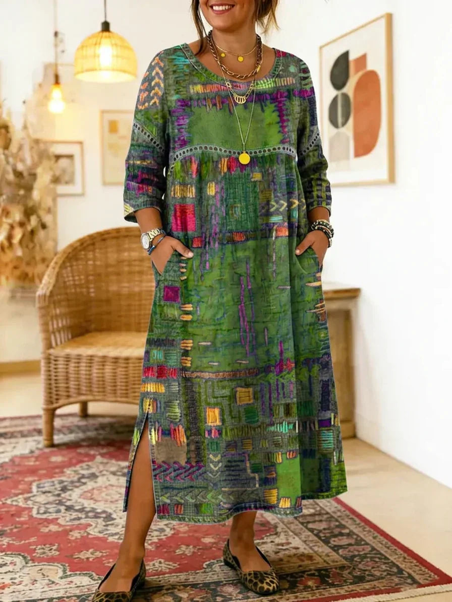 Kit | Printattu Midi Mekko