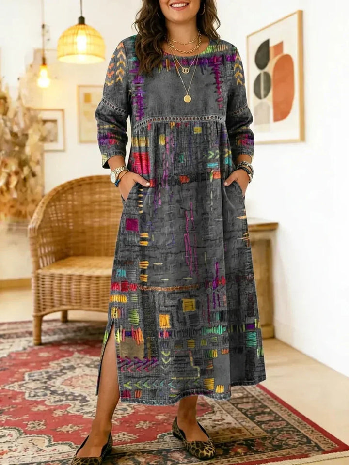 Kit | Printattu Midi Mekko