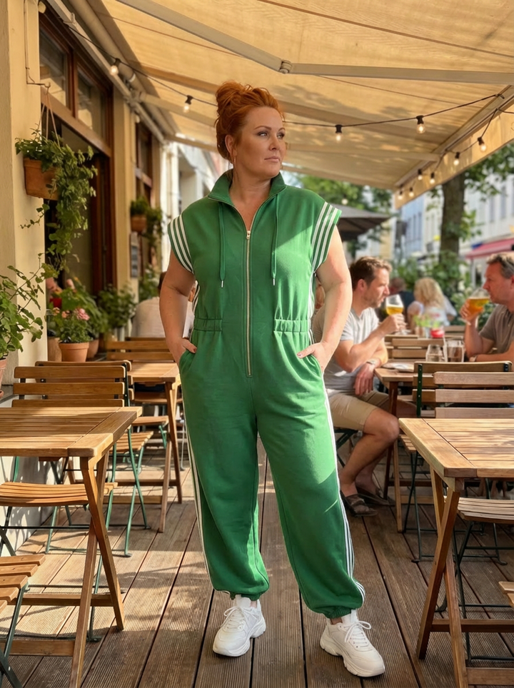 Winslow | Vetoketjullinen Raitapaneelihyppytakki