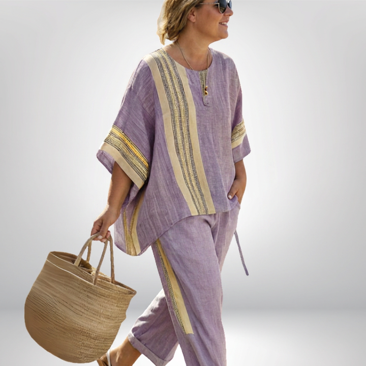 Hattie | Boho Raidallinen Setti