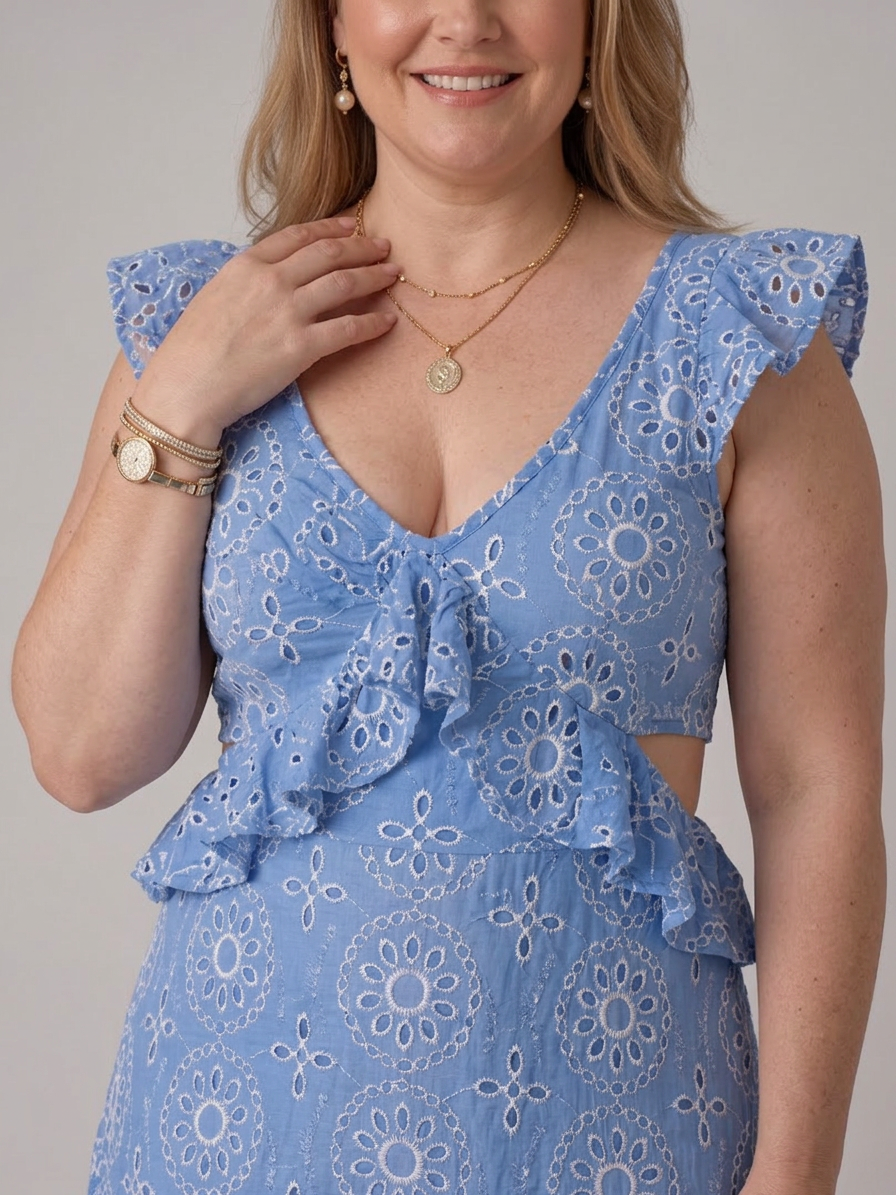 Ula | Olkaimeton Rypytys Maxi Mekko