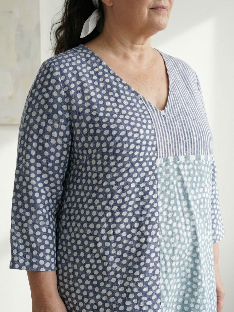 Theodora | Fit Patchwork Midi Mekko