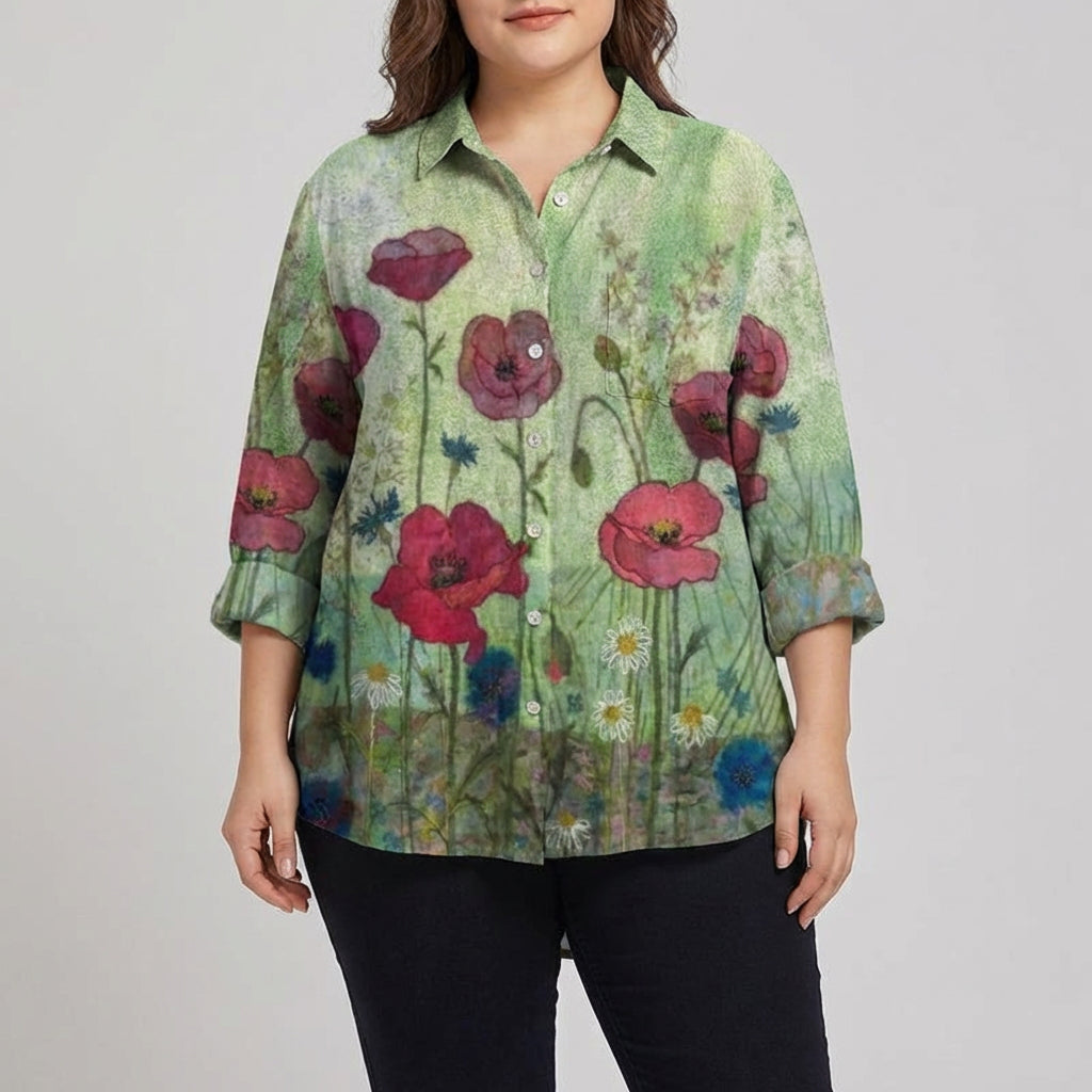 Yelena | Elegantti Pellavakesäbluus