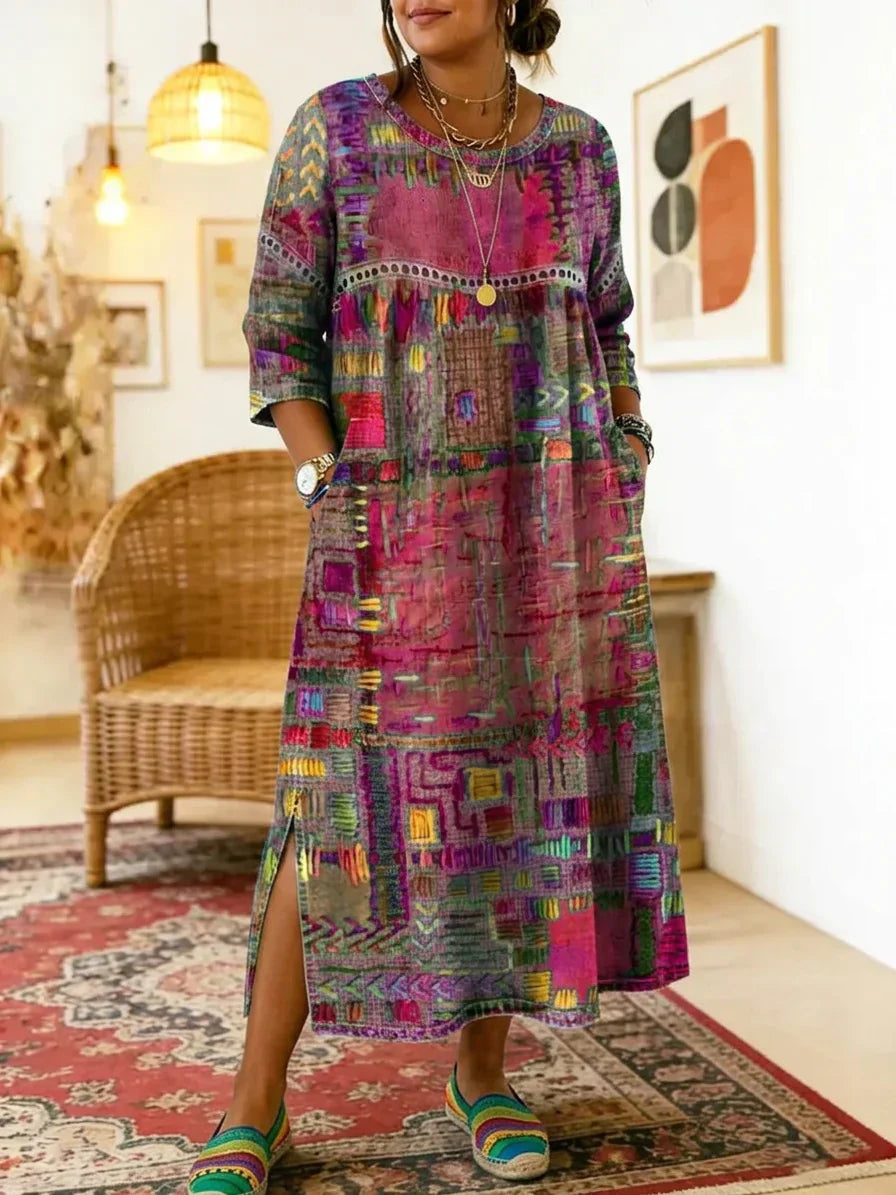 Kit | Printattu Midi Mekko