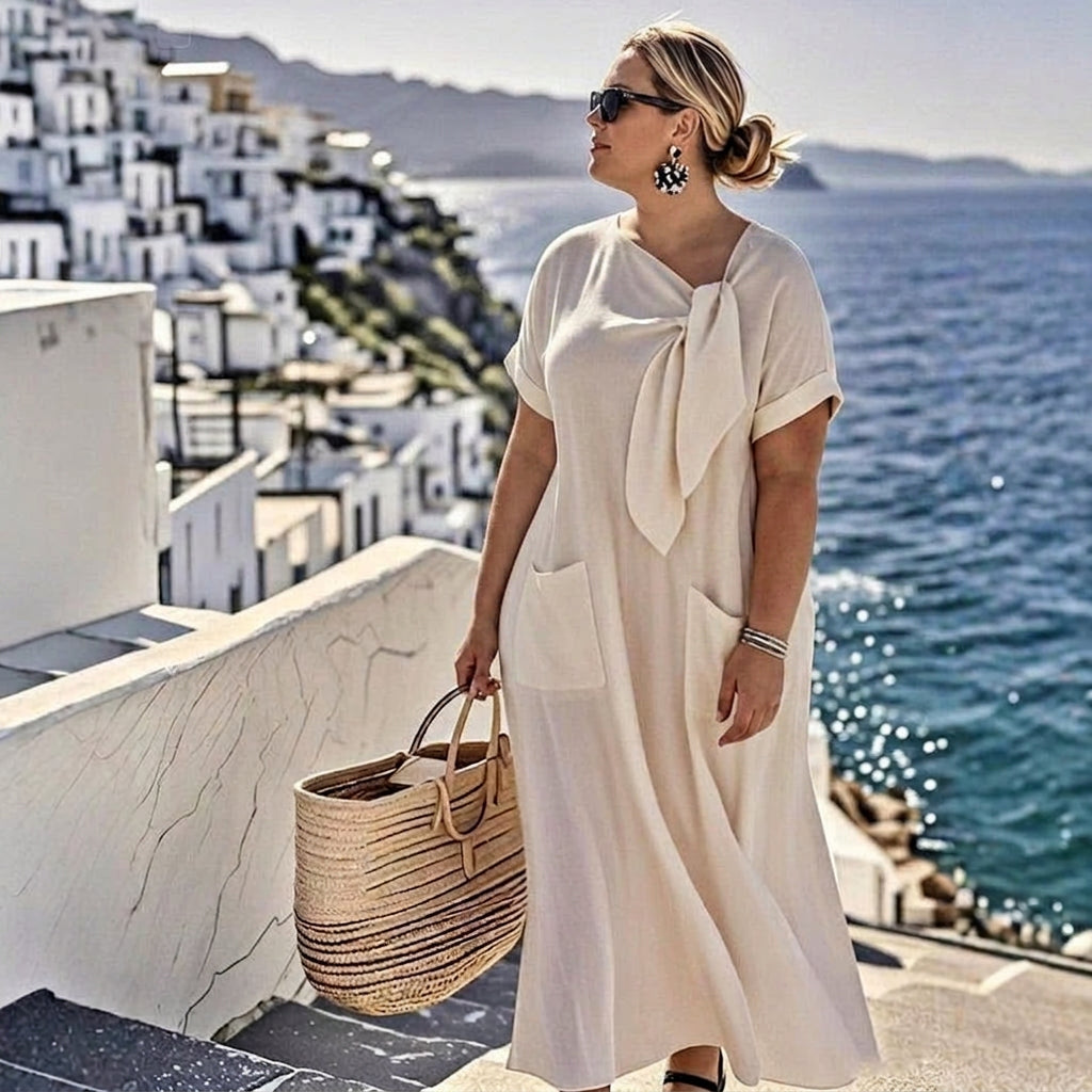Adair Bow Maxi Dress: Vaivaton Arkipäivän Eleganssi