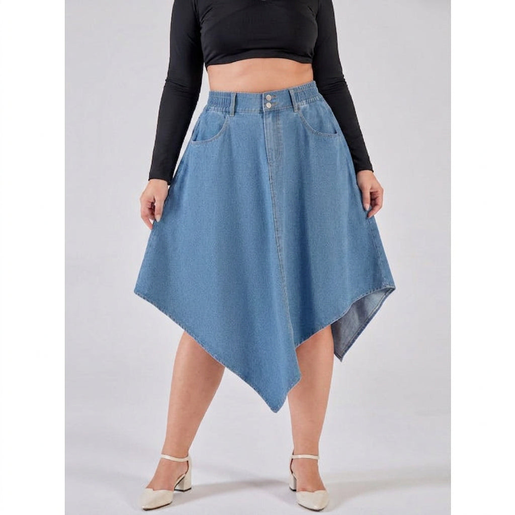 Rhea Epäsäännöllinen Denim-hame