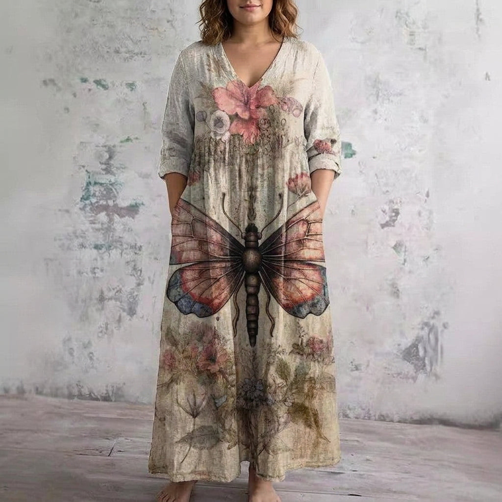 Ondine | Perhonen Kukka Maxi Mekko