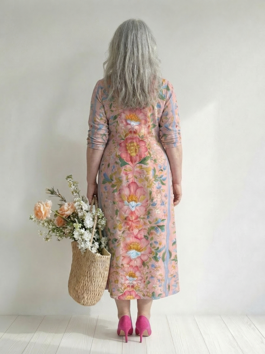 Lark | Kevyt kukkakuosiset midi-mekko