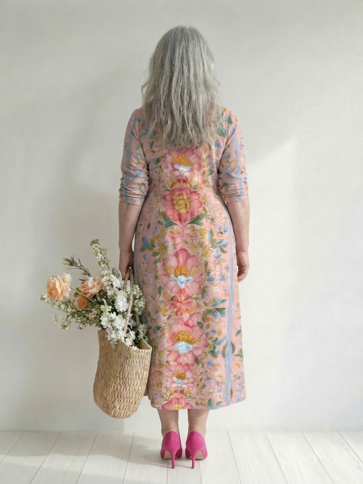 Lark | Kevyt kukkakuosiset midi-mekko
