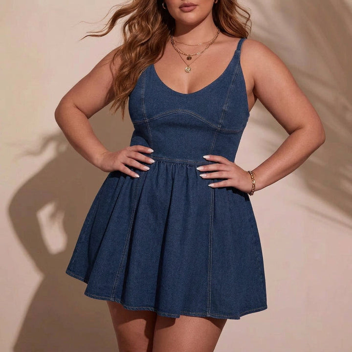 Jessamine Denim Flared Dress