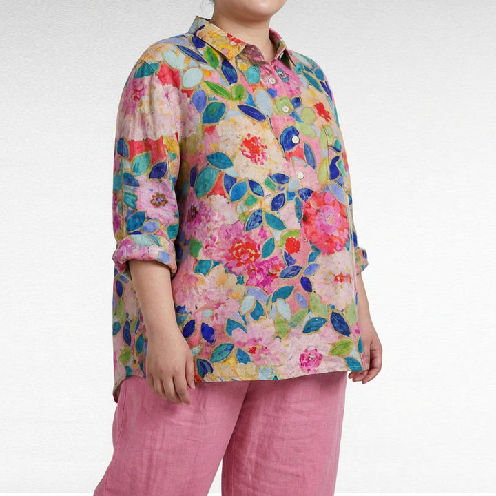 Saskia | Elegantti Pellavakesäblusa
