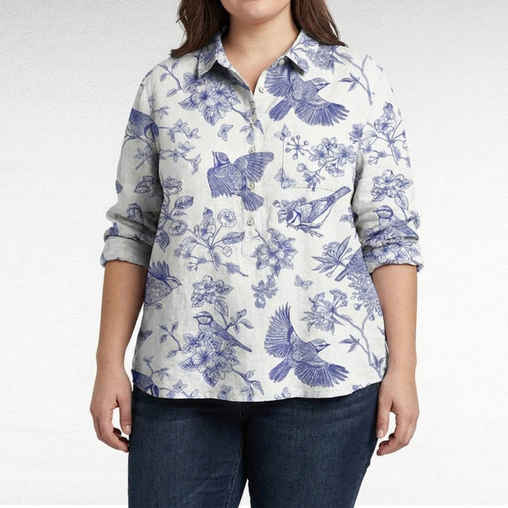 Saskia | Elegantti Pellavakesäblusa