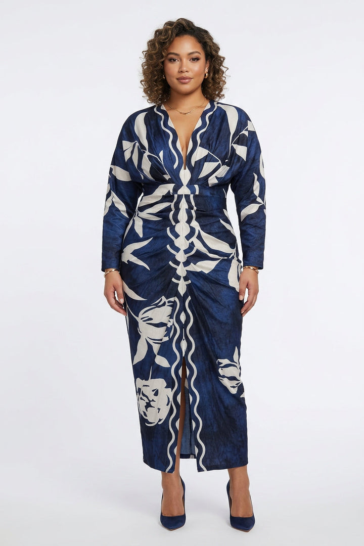 Signy | Aurinkopako Uniikki Printti Dolman Midi Mekko