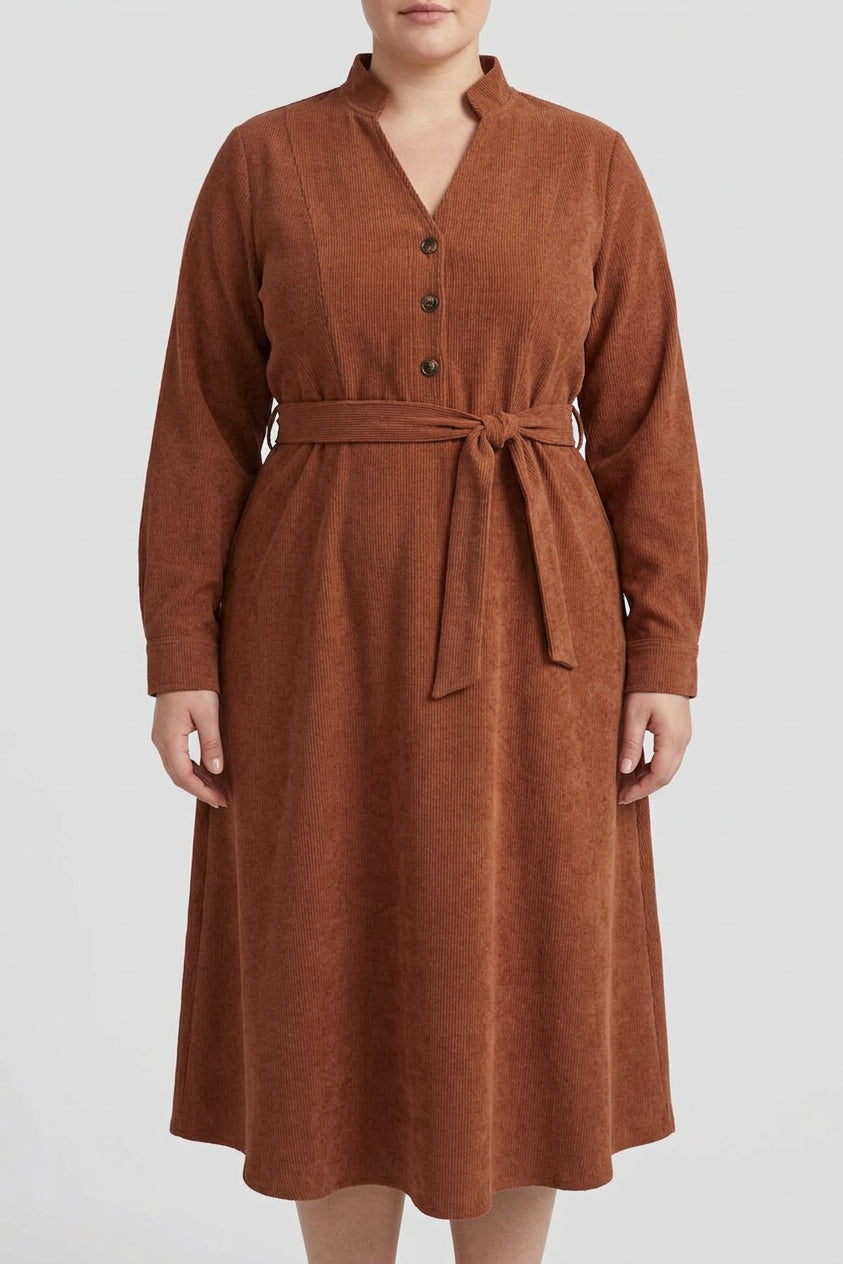 Nova - Corduroy Vyötärökiristysmekko