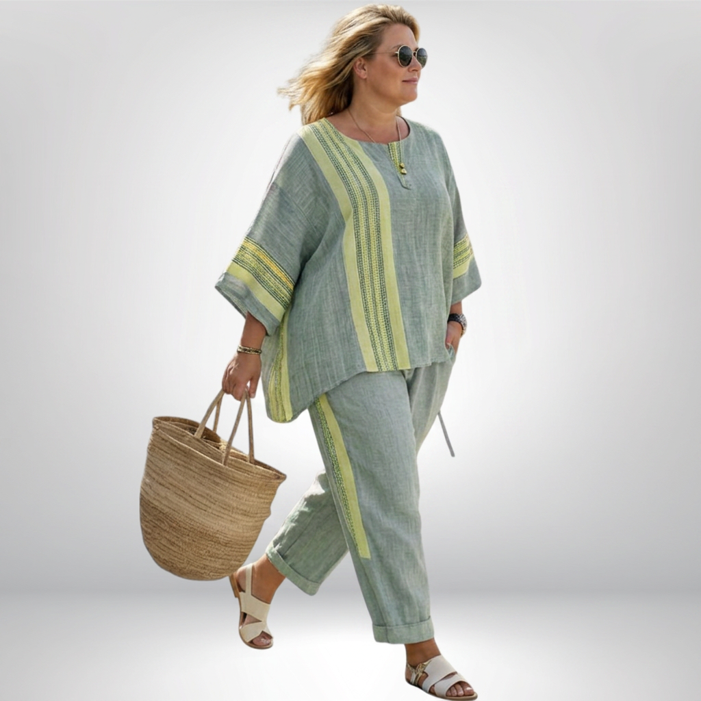 Hattie | Boho Raidallinen Setti