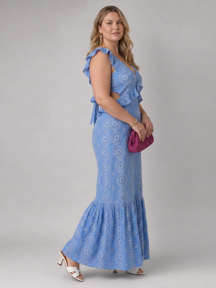 Ula | Olkaimeton Rypytys Maxi Mekko