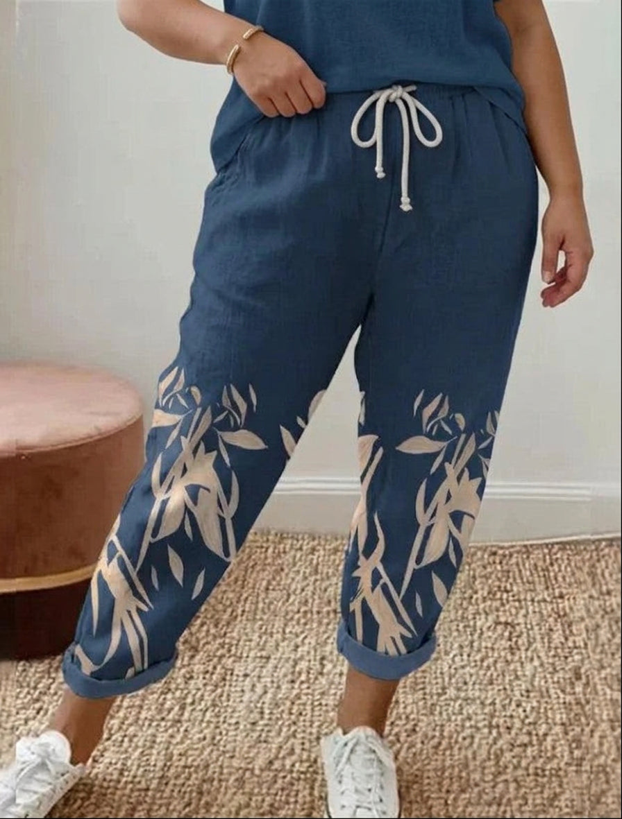 Calliope | Midnight Botanical Lounge Pants