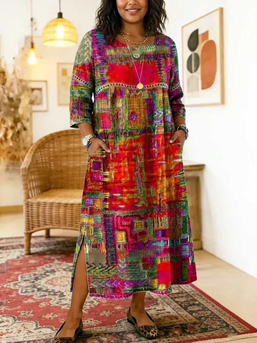 Kit | Printattu Midi Mekko