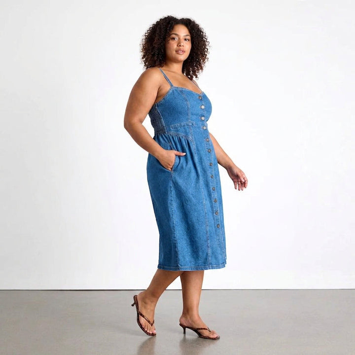 Rin V-kaula-aukko Cardigan Denim