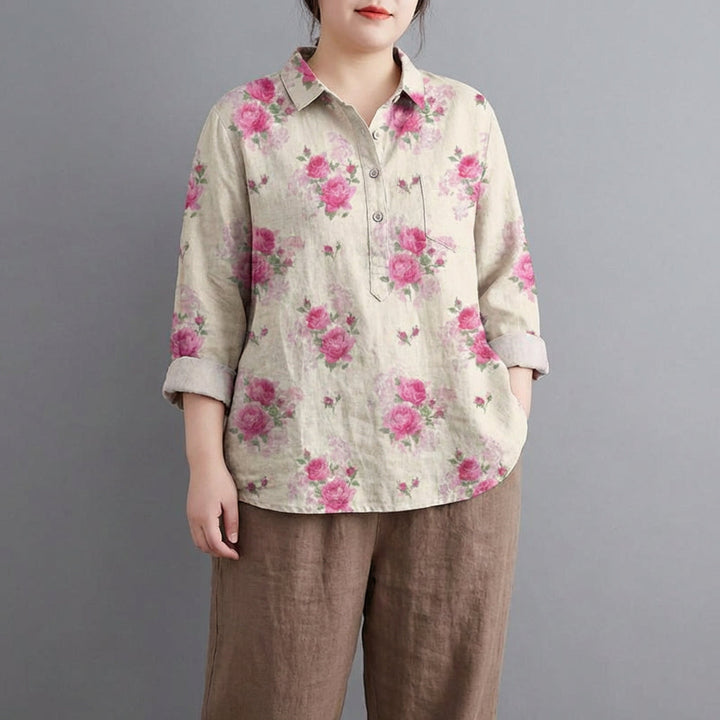 Saskia | Elegantti Pellavakesäblusa
