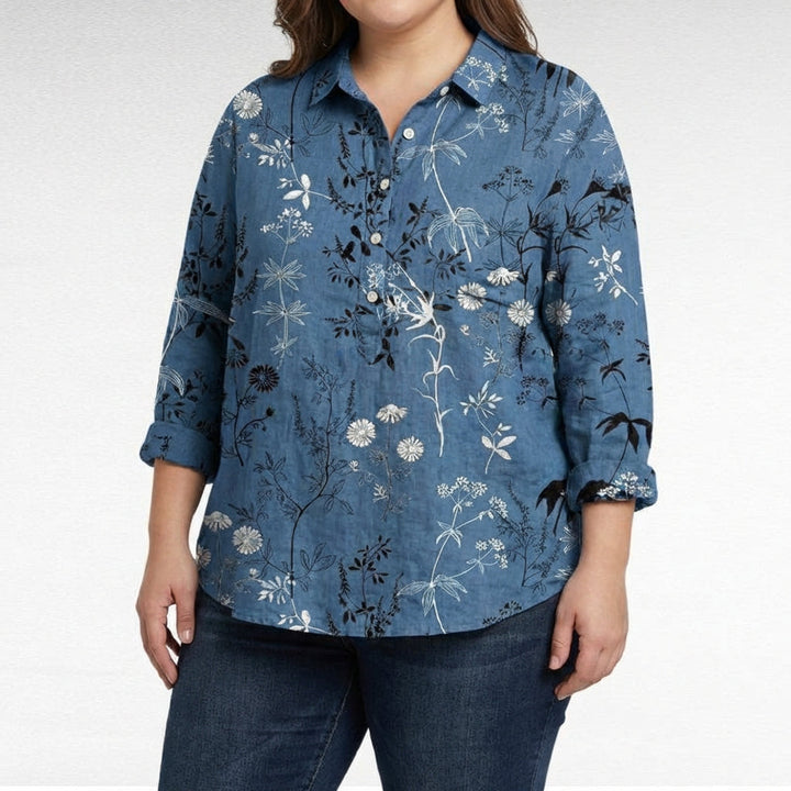 Saskia | Elegantti Pellavakesäblusa