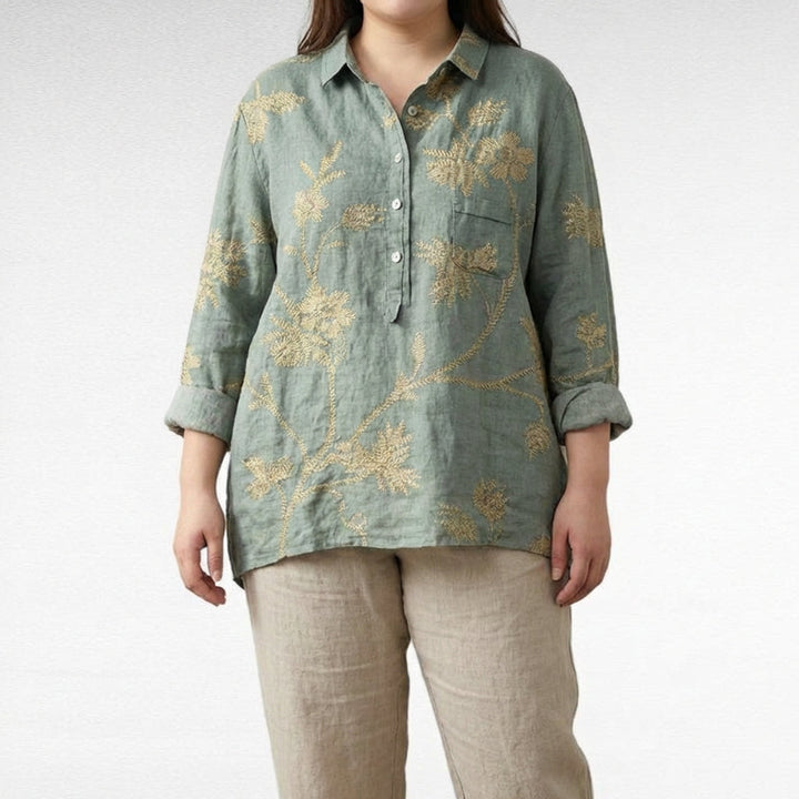 Saskia | Elegantti Pellavakesäblusa