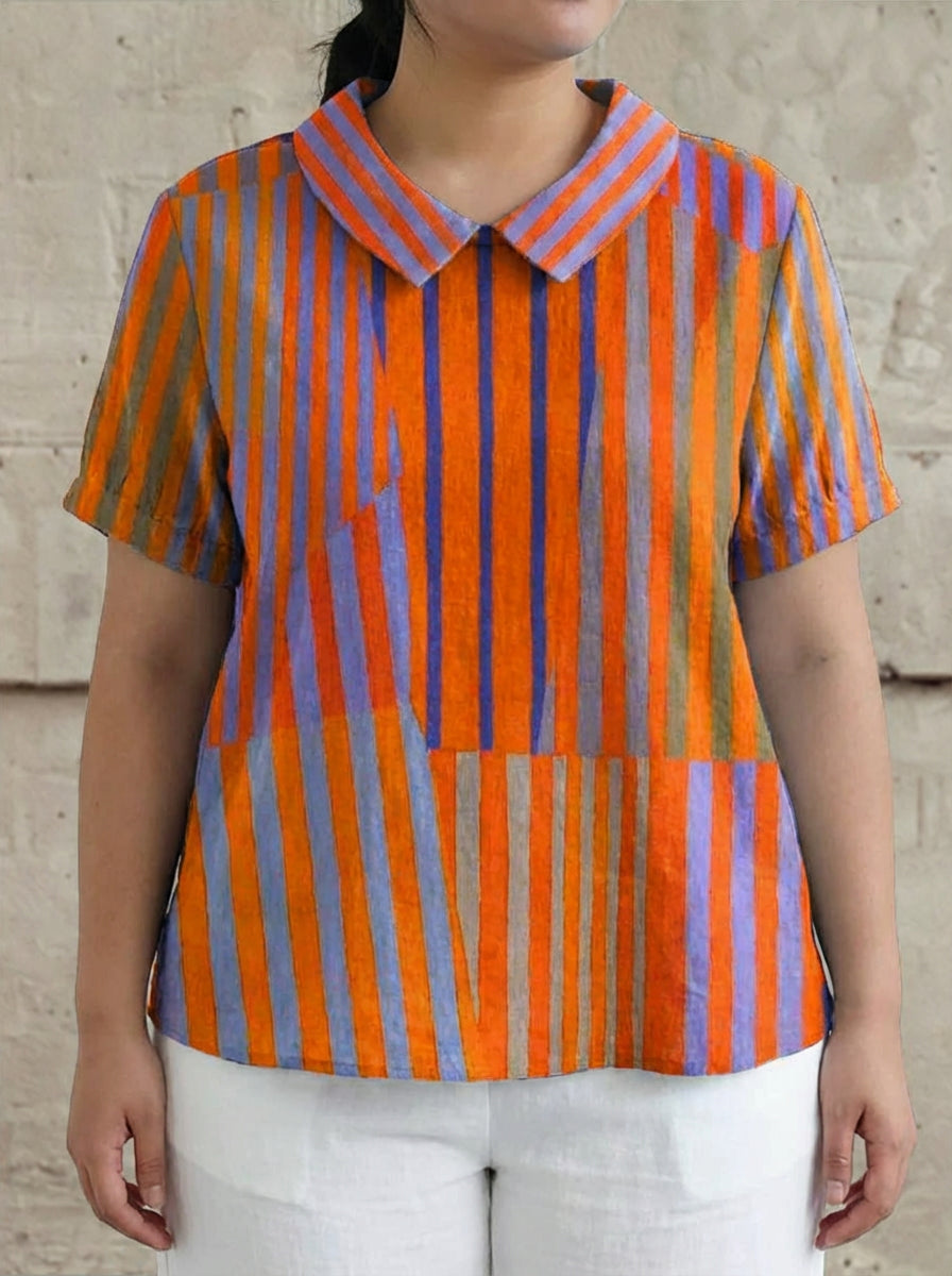 Esmé | Geometrinen Raidallinen Paita