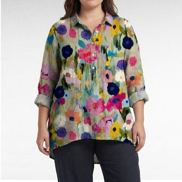 Saskia | Elegantti Pellavakesäblusa