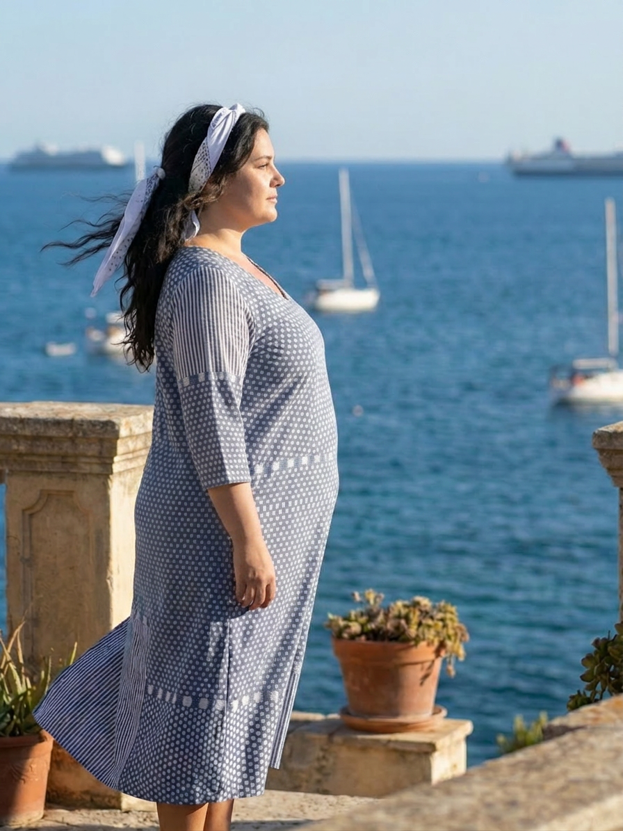 Theodora | Fit Patchwork Midi Mekko
