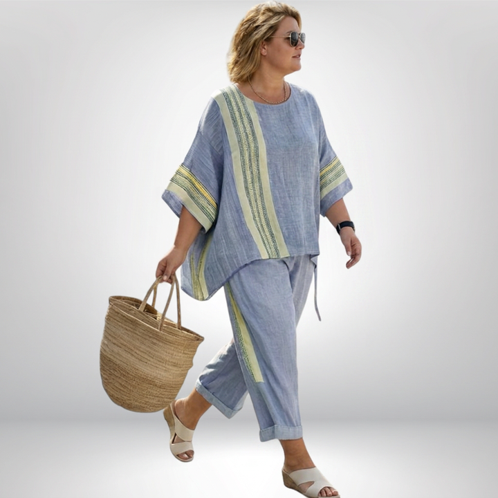 Hattie | Boho Raidallinen Setti